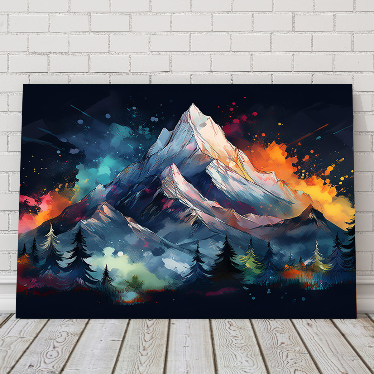 Dark Colored Mountain Wall Art