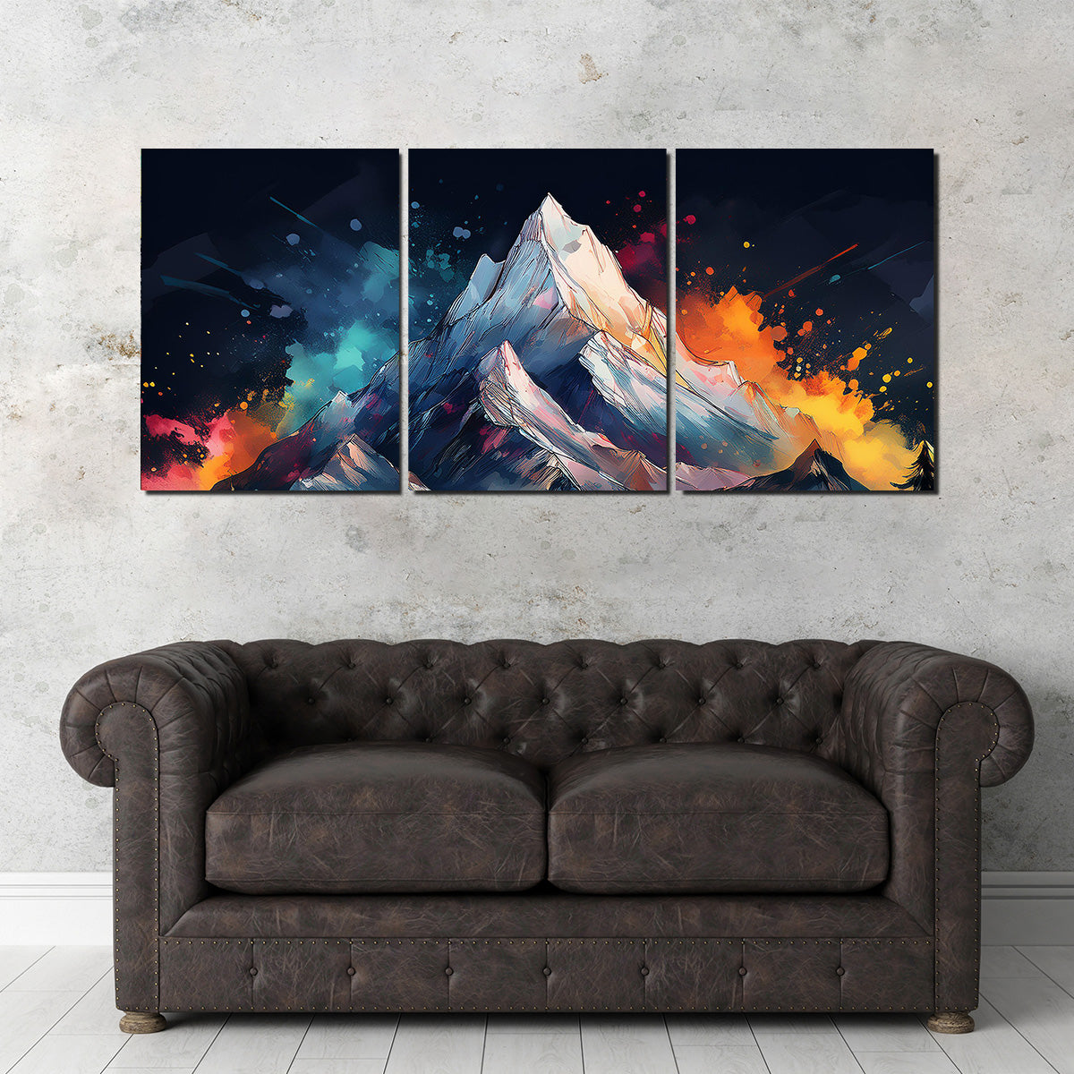 Dark Colored Mountain Wall Art