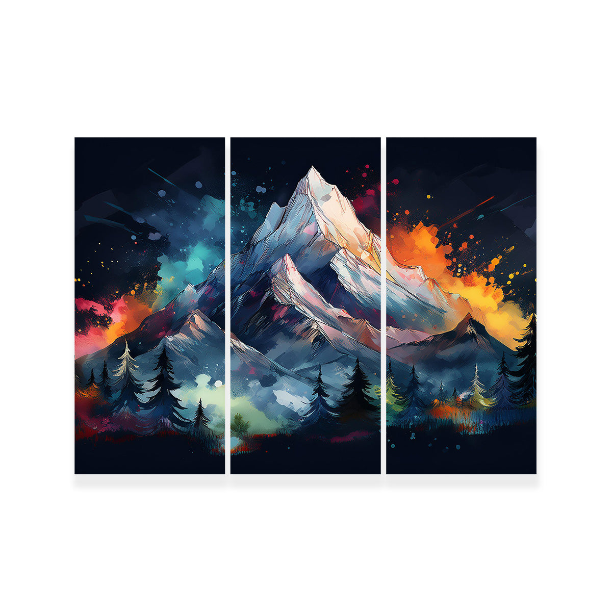 Dark Colored Mountain Wall Art