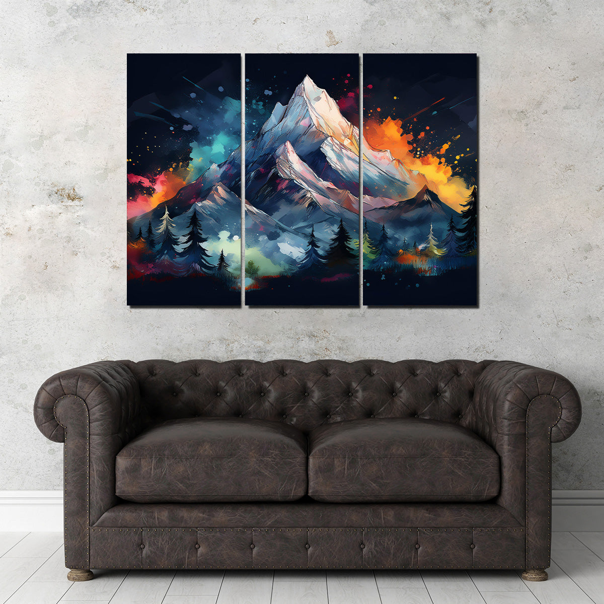 Dark Colored Mountain Wall Art