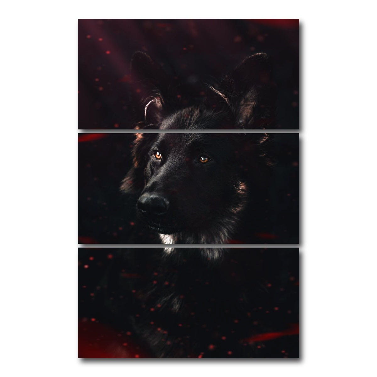 AUTO-MOCKUP WHITE | Dark Dog | 3 Piece | Gallery Wrap Canvas | group=12x24_stacked