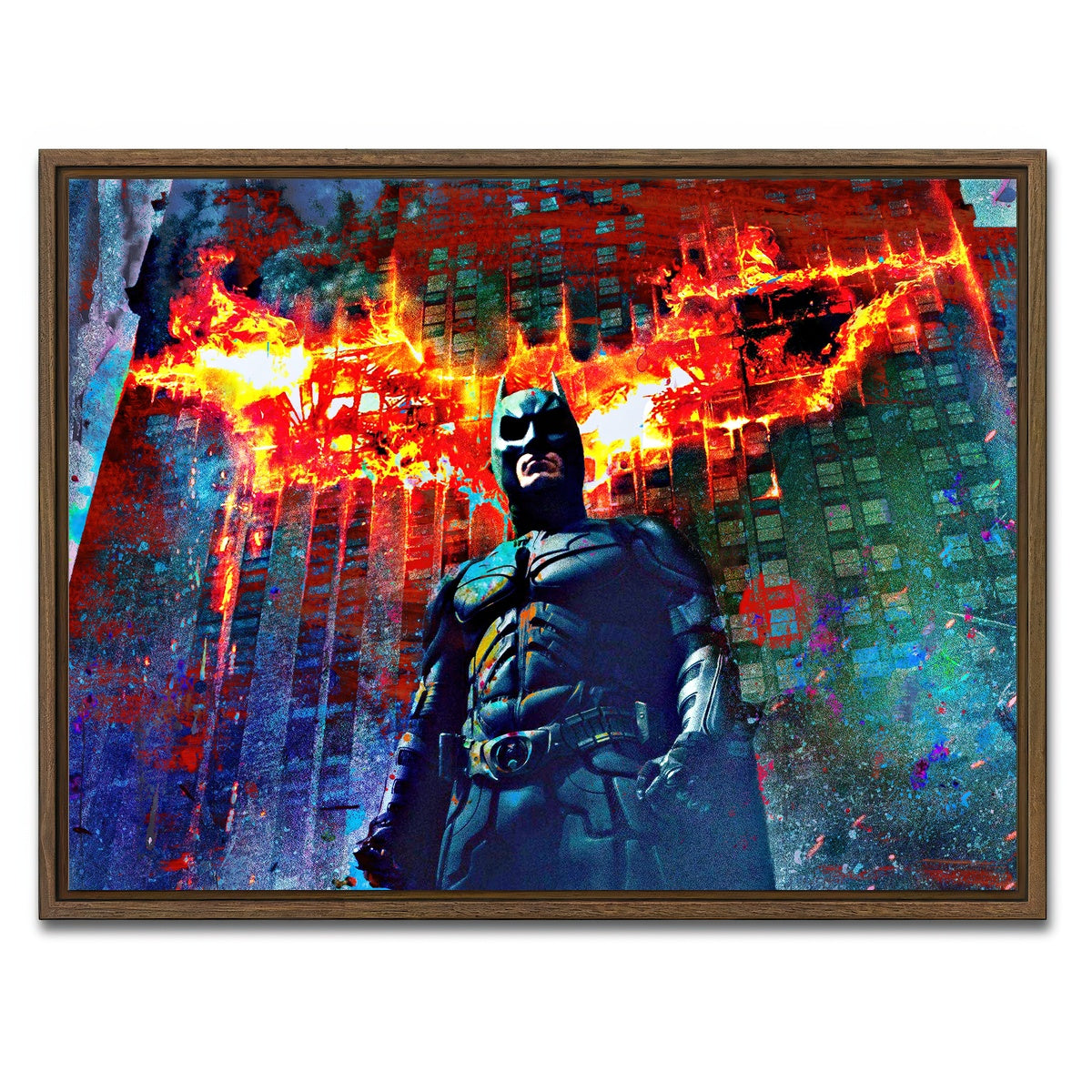 AUTO-MOCKUP WHITE | Dark Knight | 1 Piece | Walnut Framed Canvas | group=4x3