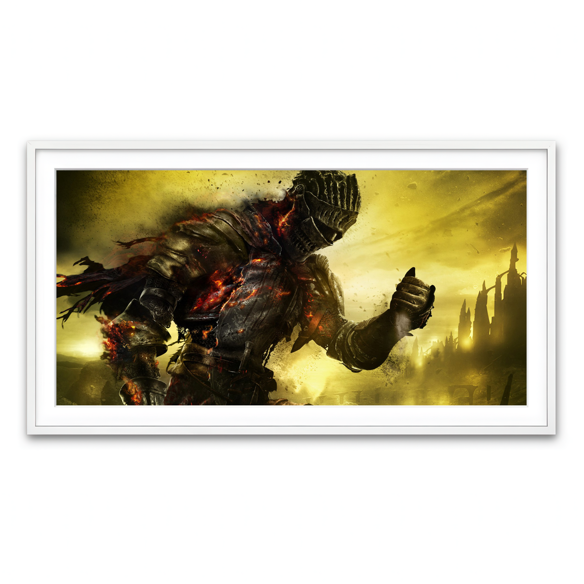 Framed Print 2x1 White