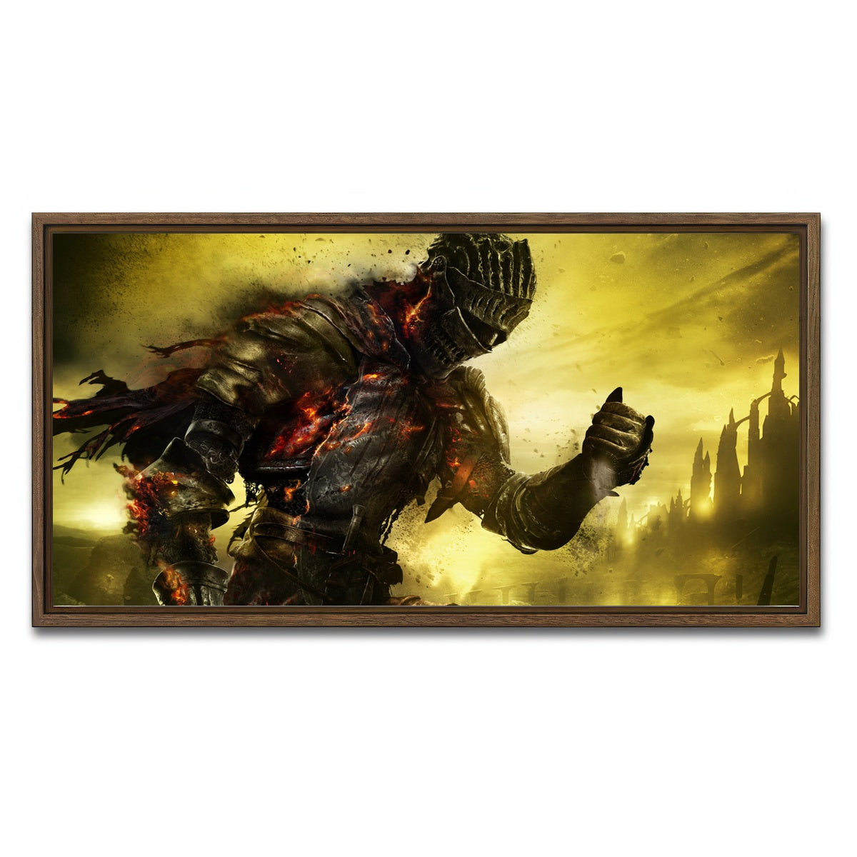 AUTO-MOCKUP WHITE | Dark Souls | 1 Piece | Walnut Framed Canvas | group=2x1