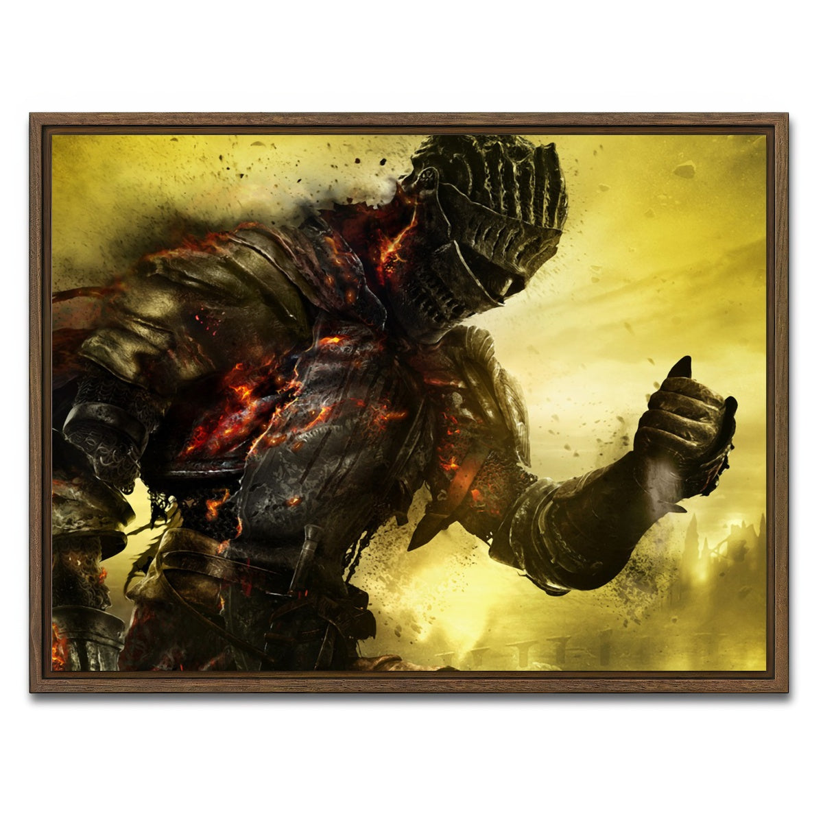 AUTO-MOCKUP WHITE | Dark Souls | 1 Piece | Walnut Framed Canvas | group=4x3