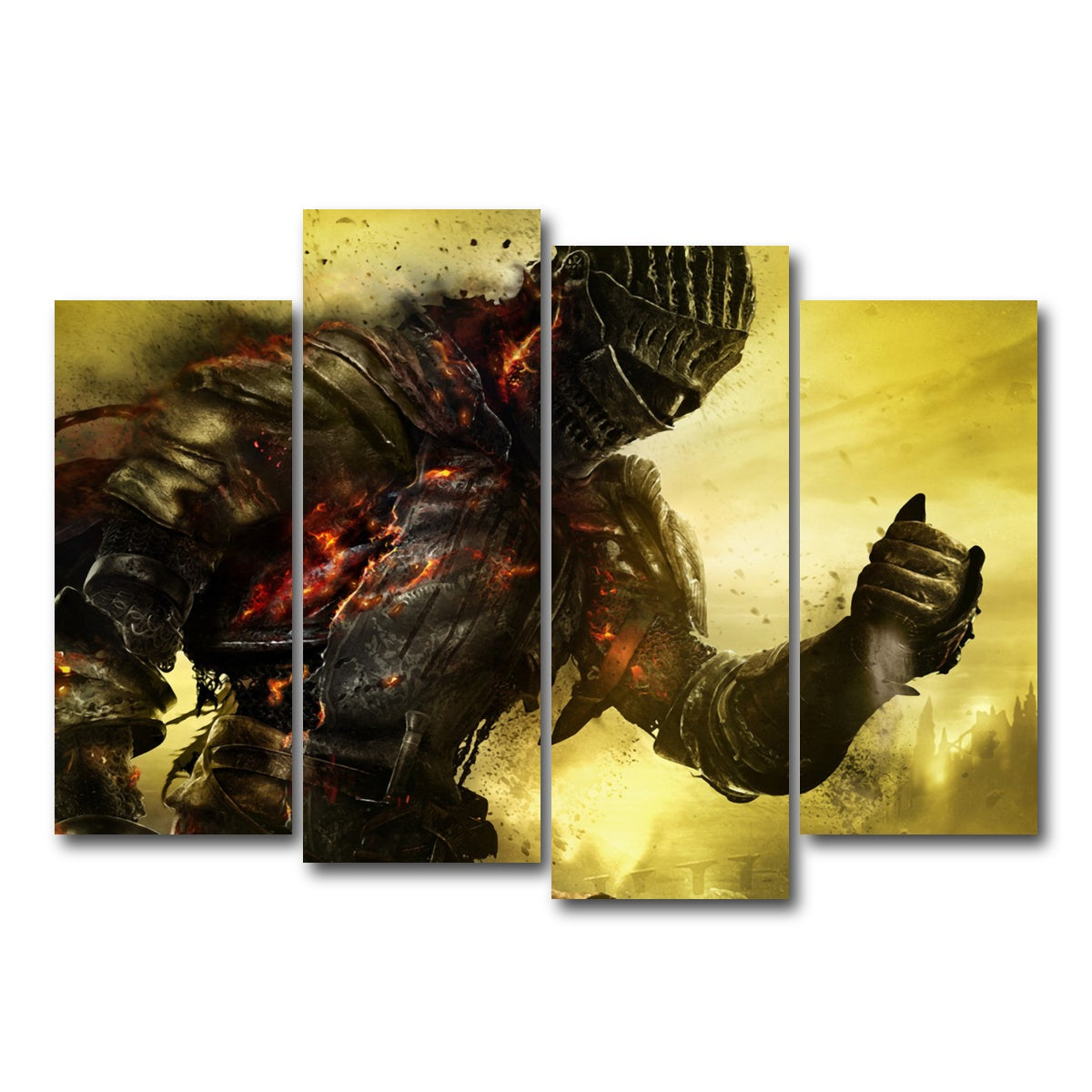 AUTO-MOCKUP WHITE | Dark Souls | 4 Piece | Gallery Wrap Canvas | group=4_normal