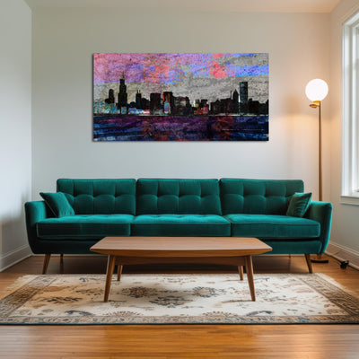 AUTO-MOCKUP ROOM | Dark chicago skyline