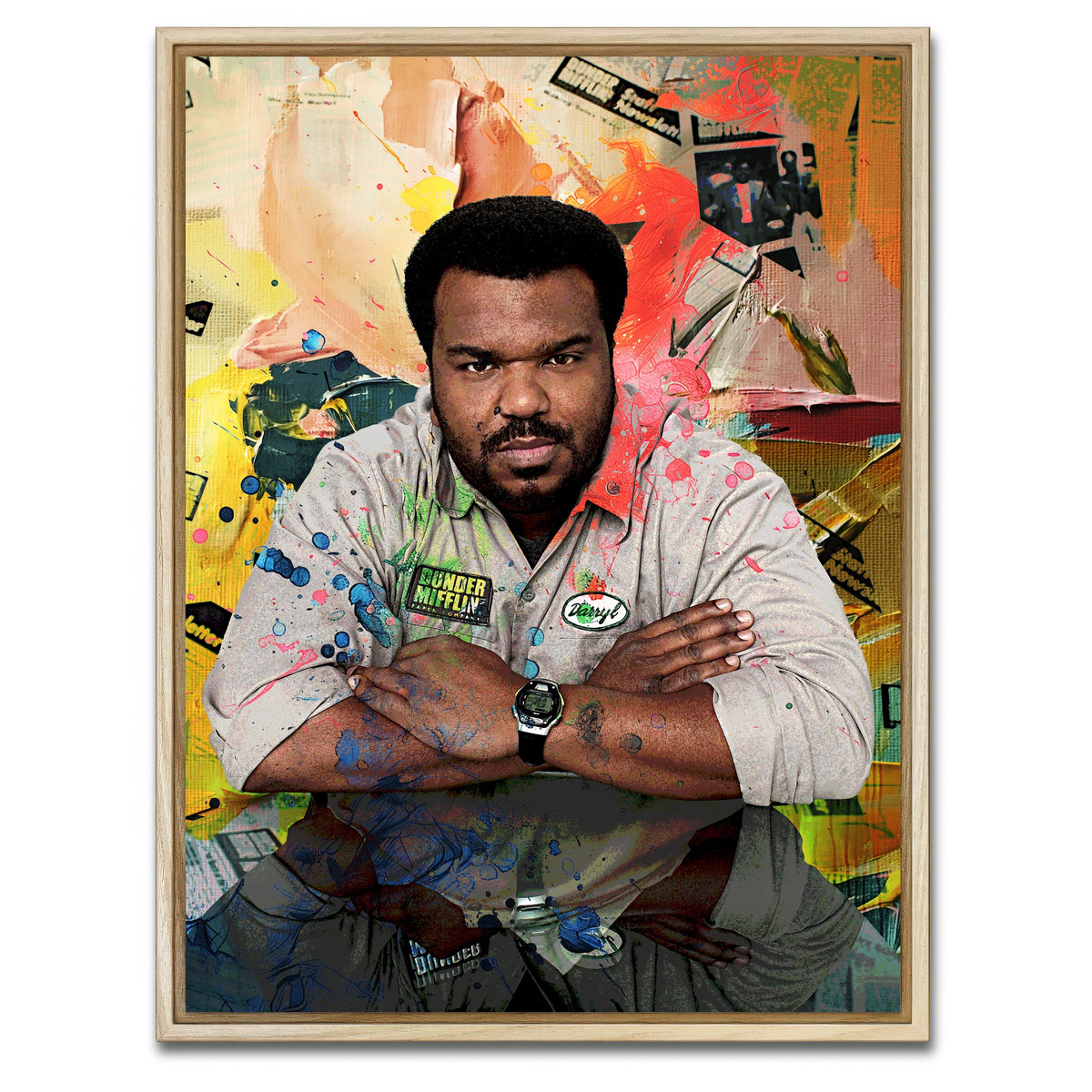 AUTO-MOCKUP WHITE | Darryl - The Office | 1 Piece | Natural Framed Canvas | group=3x4