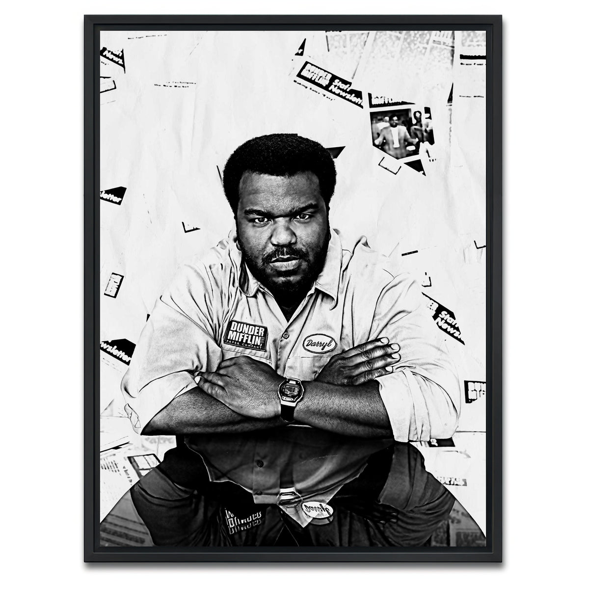 AUTO-MOCKUP WHITE | Darryl Grayscale | 1 Piece | Black Framed Canvas | group=3x4