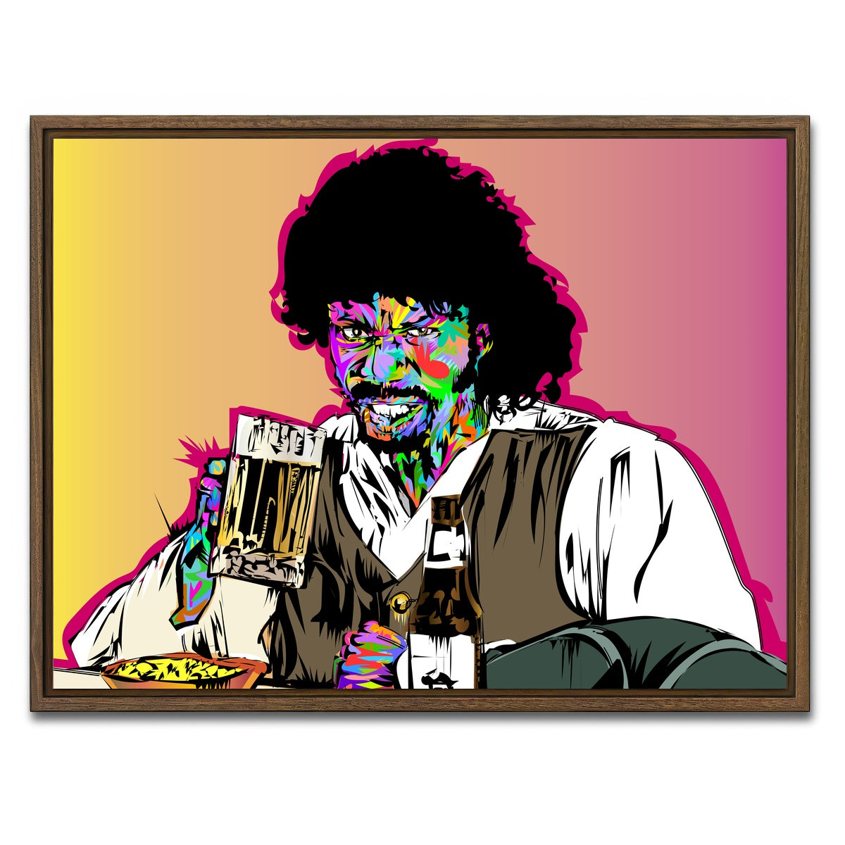 AUTO-MOCKUP WHITE | Dave Chappelle Snl | 1 Piece | Walnut Framed Canvas | group=4x3