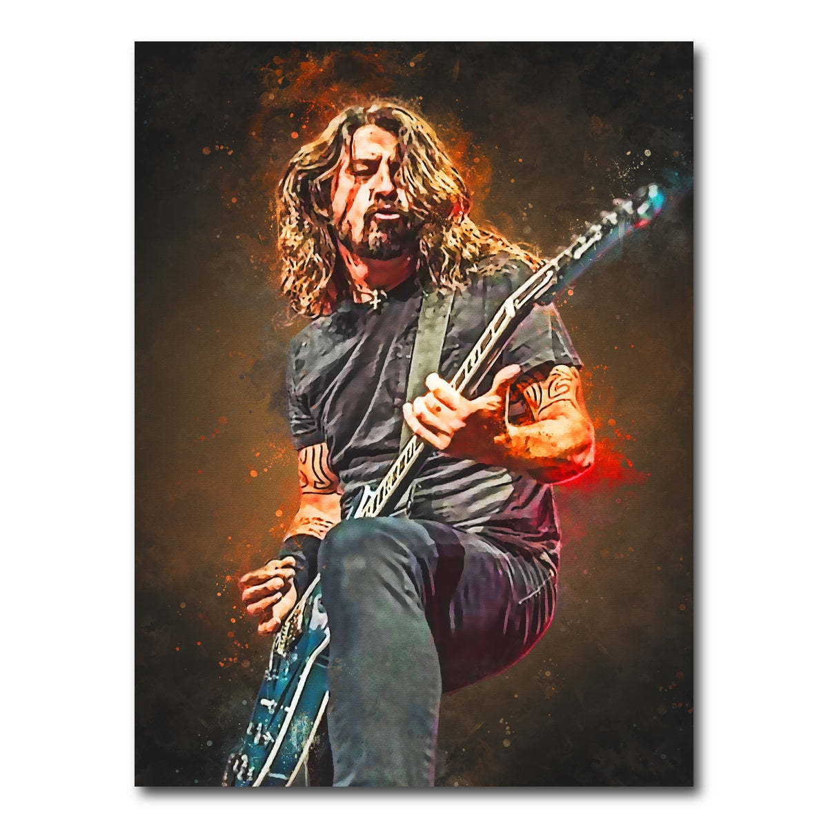 AUTO-MOCKUP WHITE | Dave Grohl | 1 Piece | Gallery Wrap Canvas | group=3x4