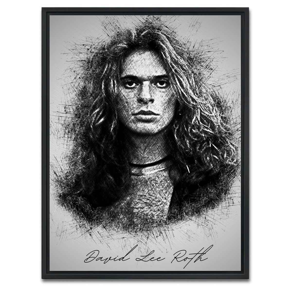 AUTO-MOCKUP WHITE | David Lee Roth | 1 Piece | Black Framed Canvas | group=3x4
