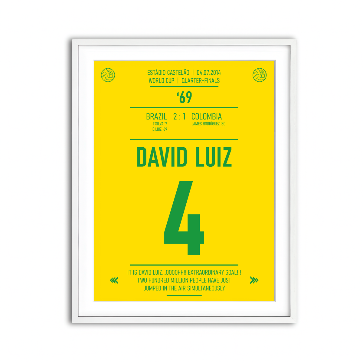 Framed Print 3x4 White