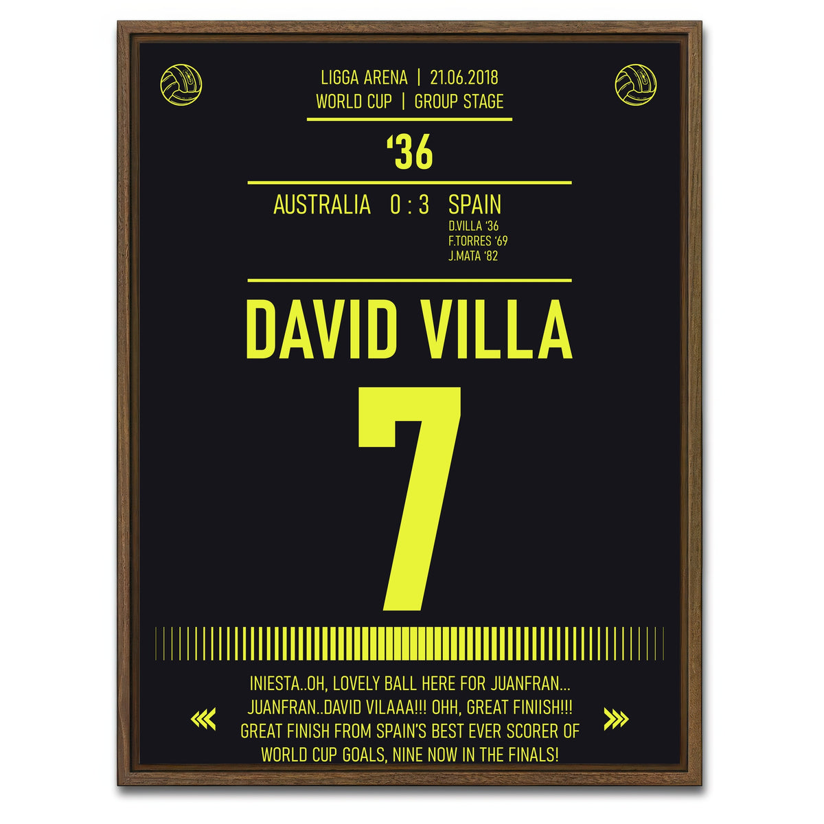 AUTO-MOCKUP WHITE | David Villa | 1 Piece | Walnut Framed Canvas | group=3x4