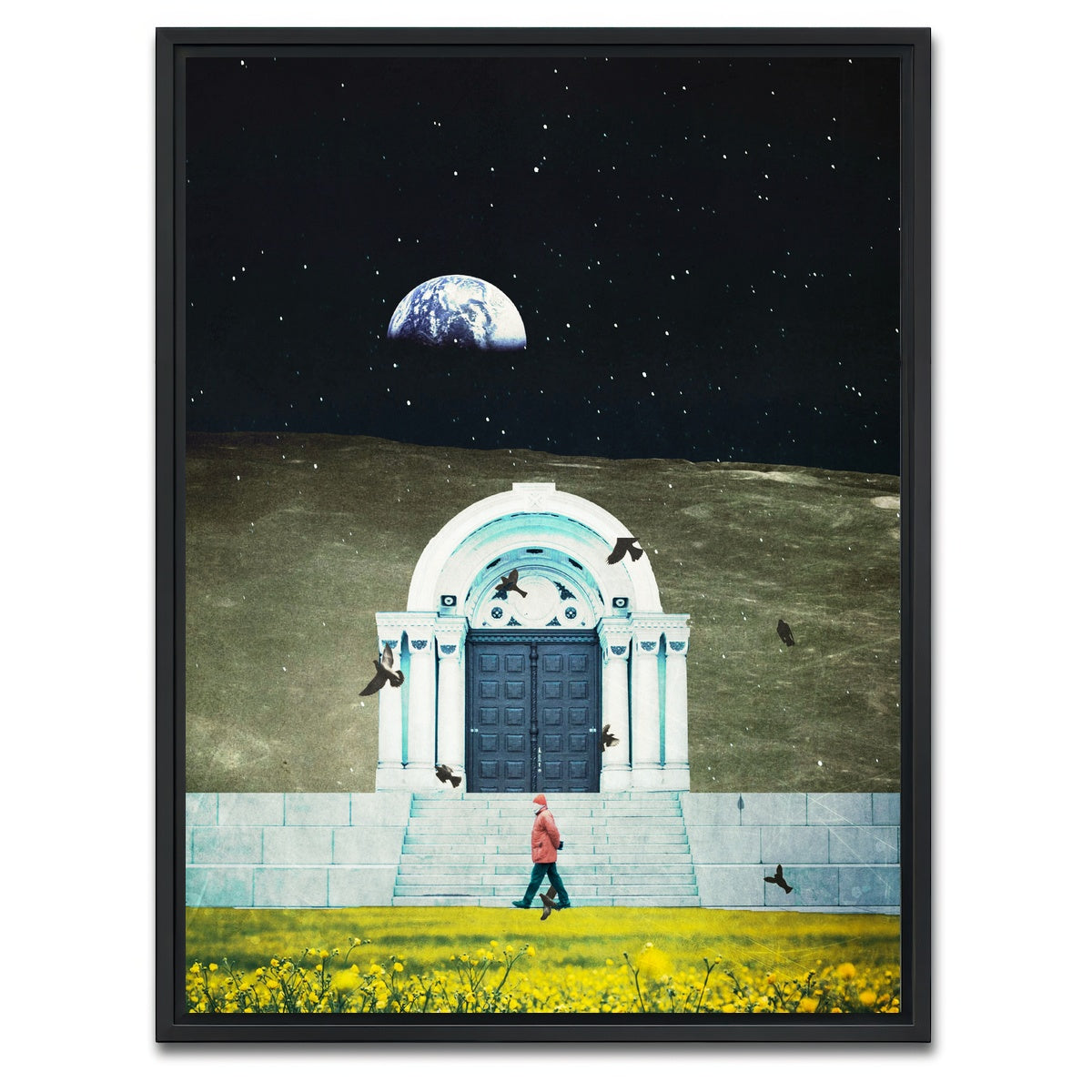 AUTO-MOCKUP WHITE | Day Night Stroll Gate | 1 Piece | Black Framed Canvas | group=3x4
