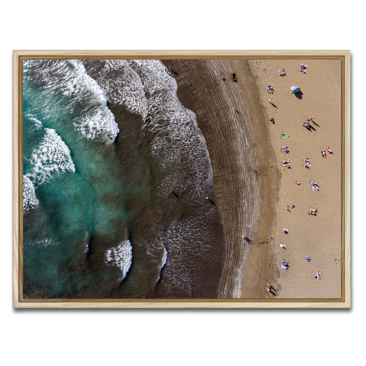 AUTO-MOCKUP WHITE | Day at the Beach | 1 Piece | Natural Framed Canvas | group=4x3