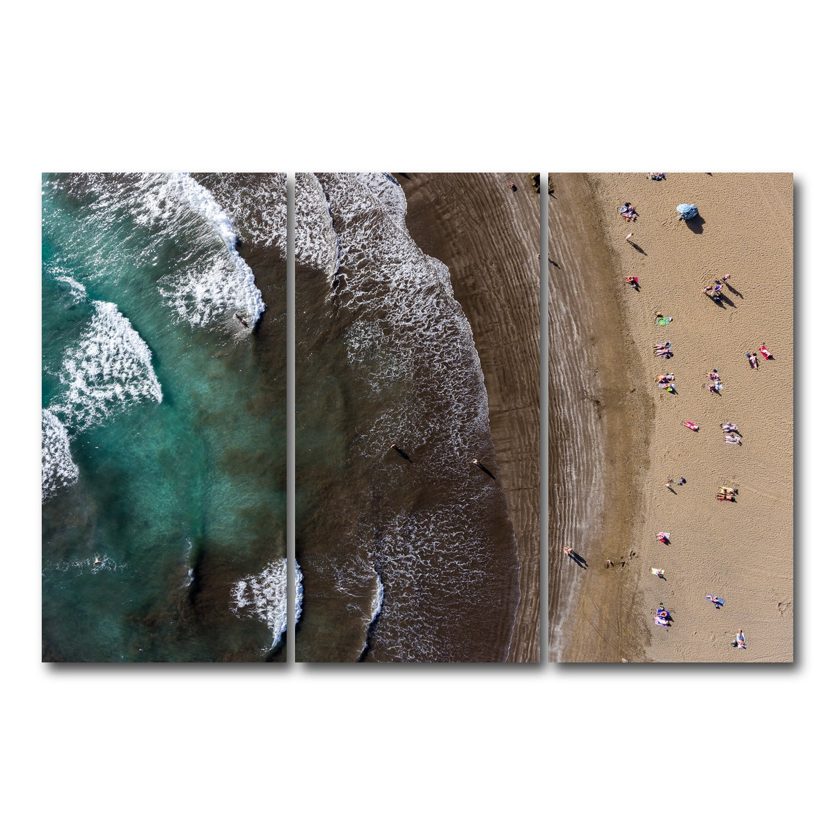 AUTO-MOCKUP WHITE | Day at the Beach | 3 Piece | Gallery Wrap Canvas | group=12x24