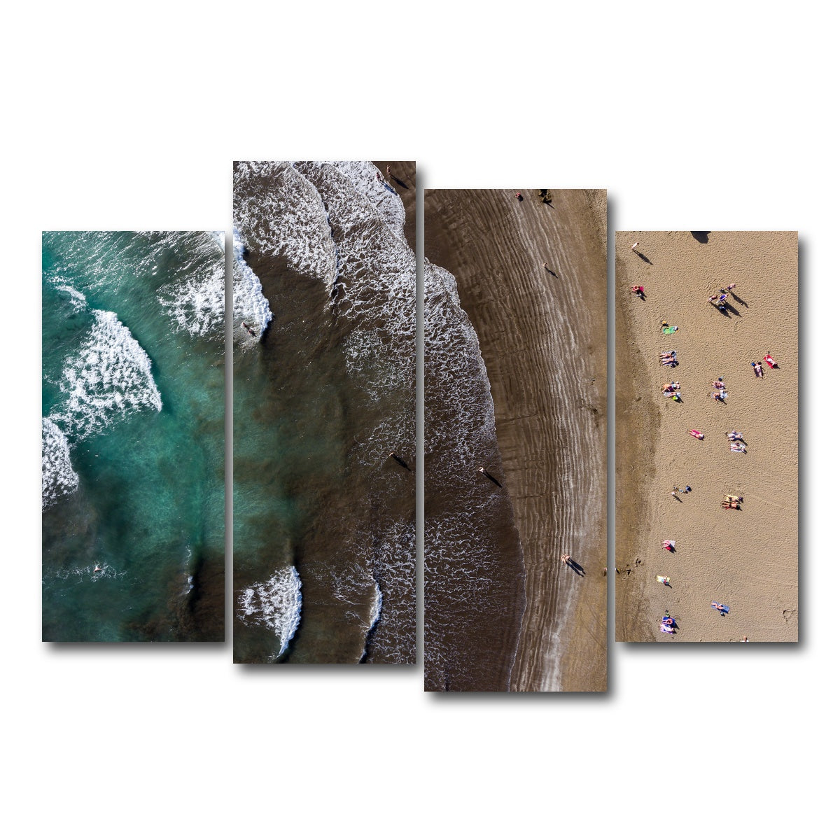 AUTO-MOCKUP WHITE | Day at the Beach | 4 Piece | Gallery Wrap Canvas | group=4_normal