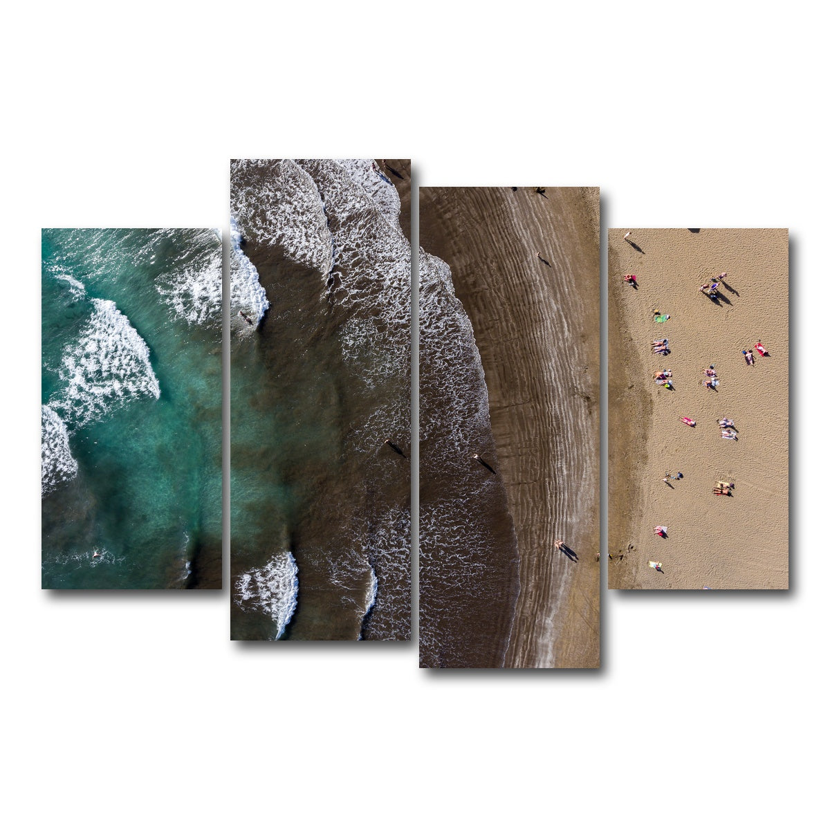 AUTO-MOCKUP WHITE | Day at the Beach | 4 Piece | Gallery Wrap Canvas | group=4_short