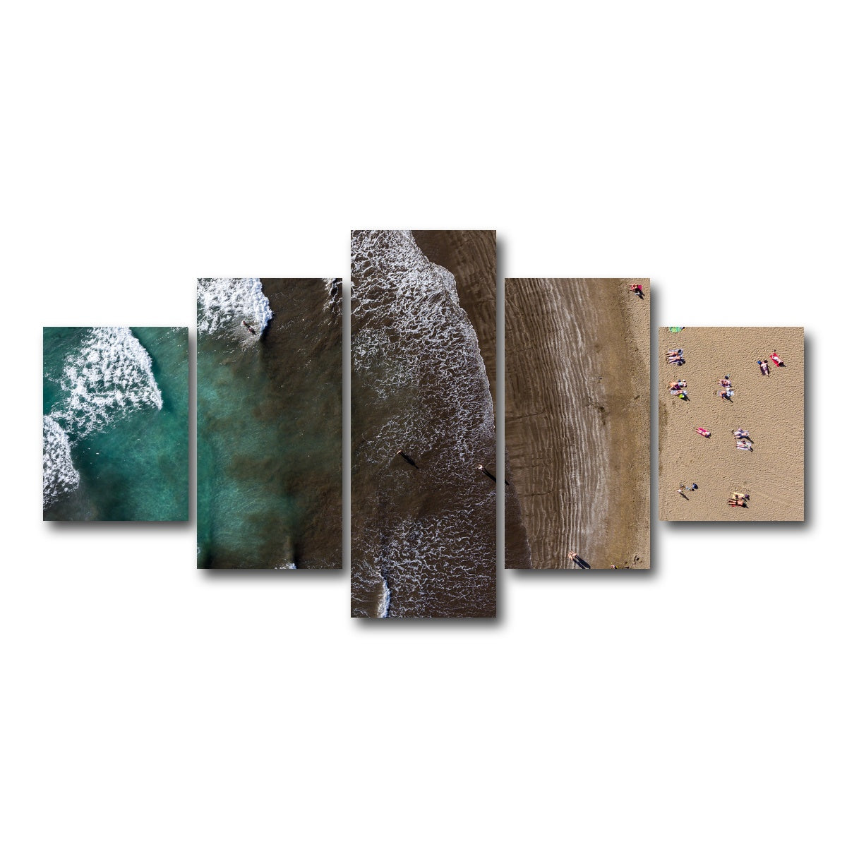 AUTO-MOCKUP WHITE | Day at the Beach | 5 Piece | Gallery Wrap Canvas | group=5_short