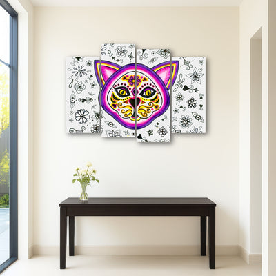 AUTO-MOCKUP ROOM | Day of the Dead Cat Skeleton