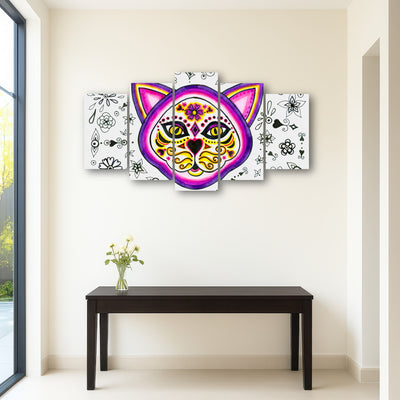 AUTO-MOCKUP ROOM | Day of the Dead Cat Skeleton