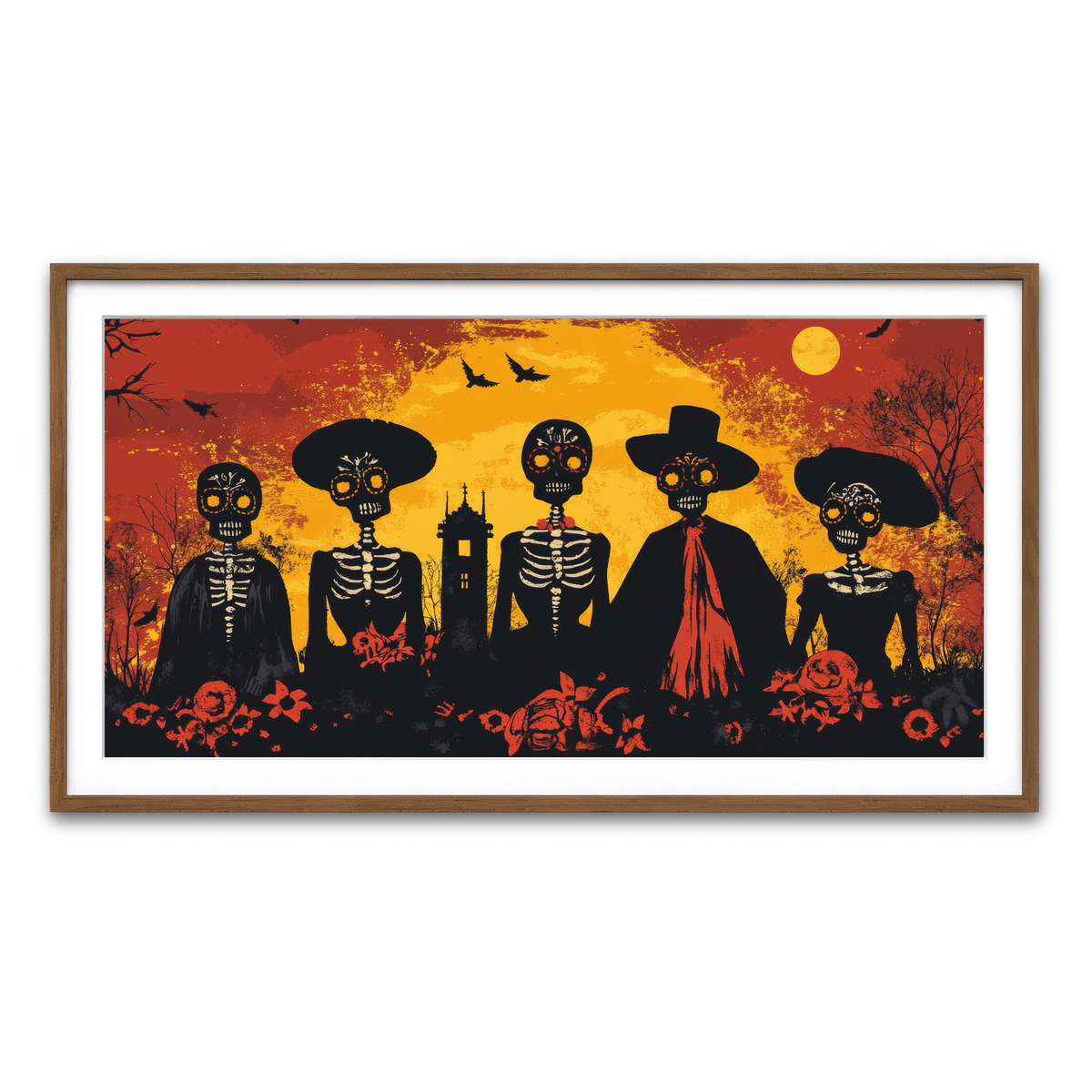 Framed Print 2x1 Walnut