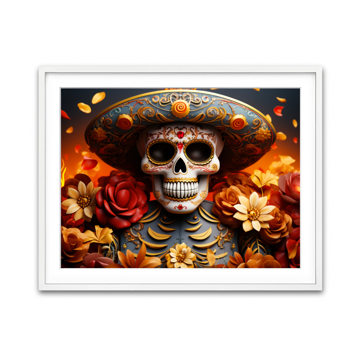 Framed Print 4x3 White