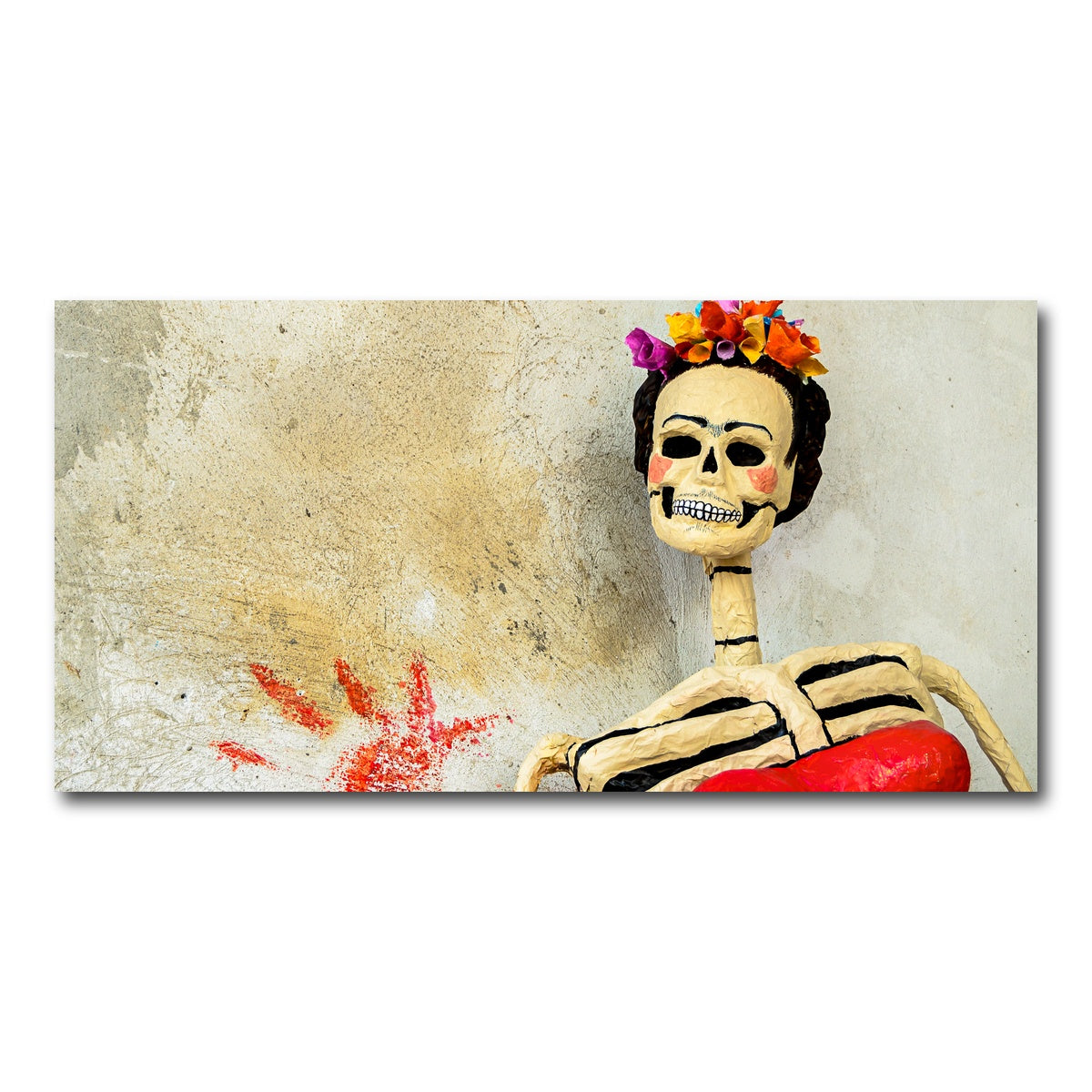 AUTO-MOCKUP WHITE | Day of the dead Catrina Skeleton | 1 Piece | Gallery Wrap Canvas | group=2x1