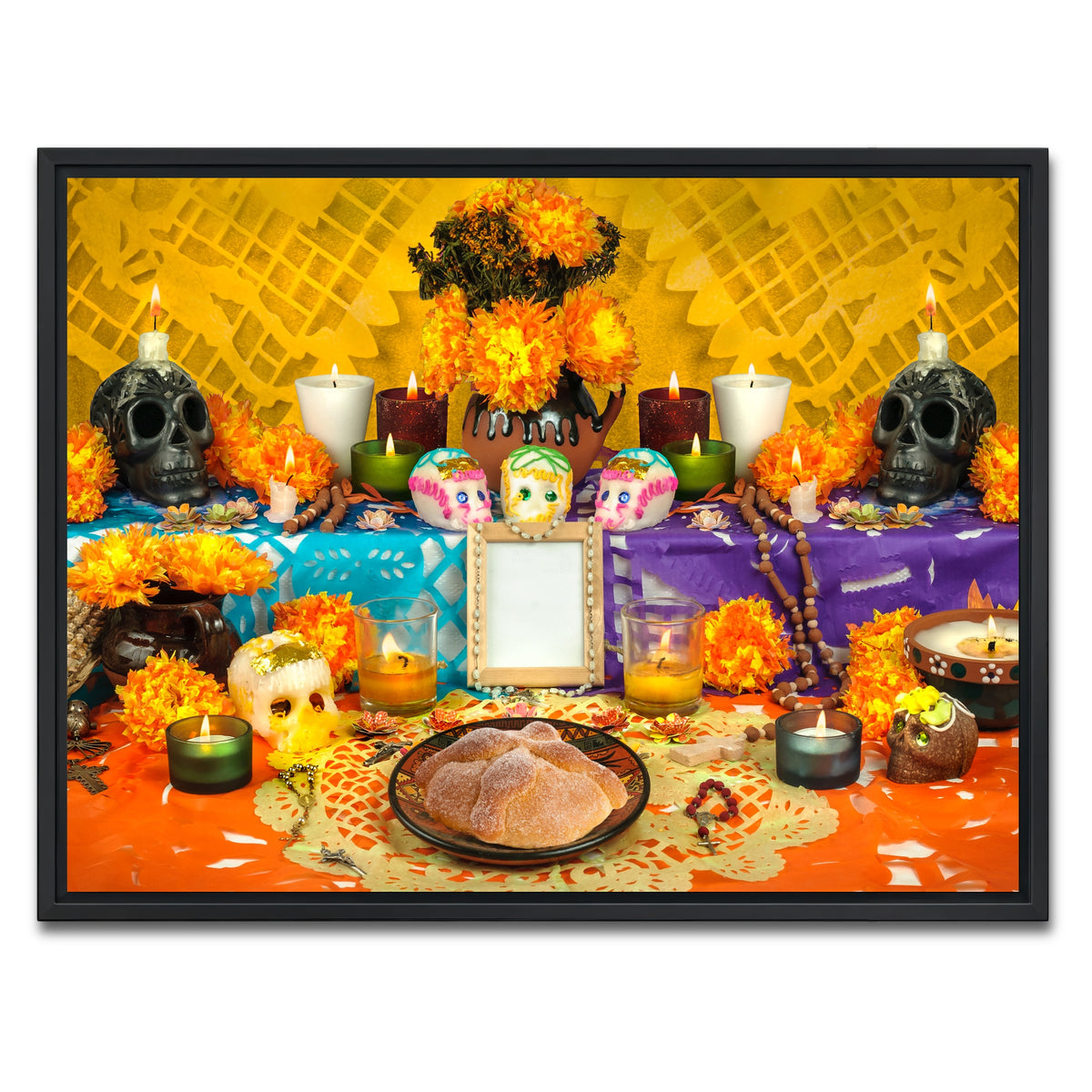 AUTO-MOCKUP WHITE | Day of the dead altar | 1 Piece | Black Framed Canvas | group=4x3