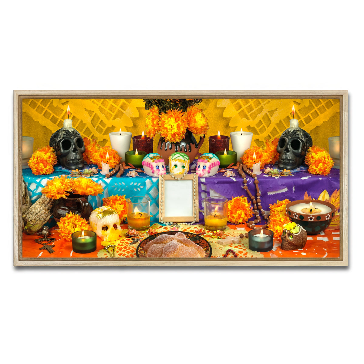 AUTO-MOCKUP WHITE | Day of the dead altar | 1 Piece | Natural Framed Canvas | group=2x1