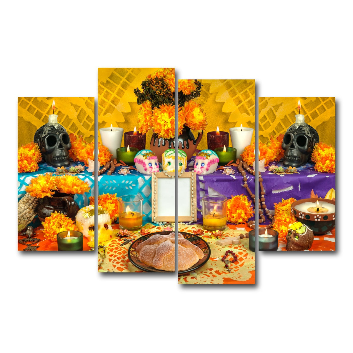 AUTO-MOCKUP WHITE | Day of the dead altar | 4 Piece | Gallery Wrap Canvas | group=4_short
