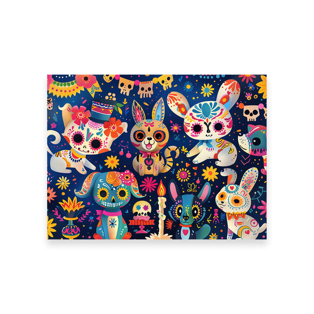 Day of the Dead Animals Wall Art