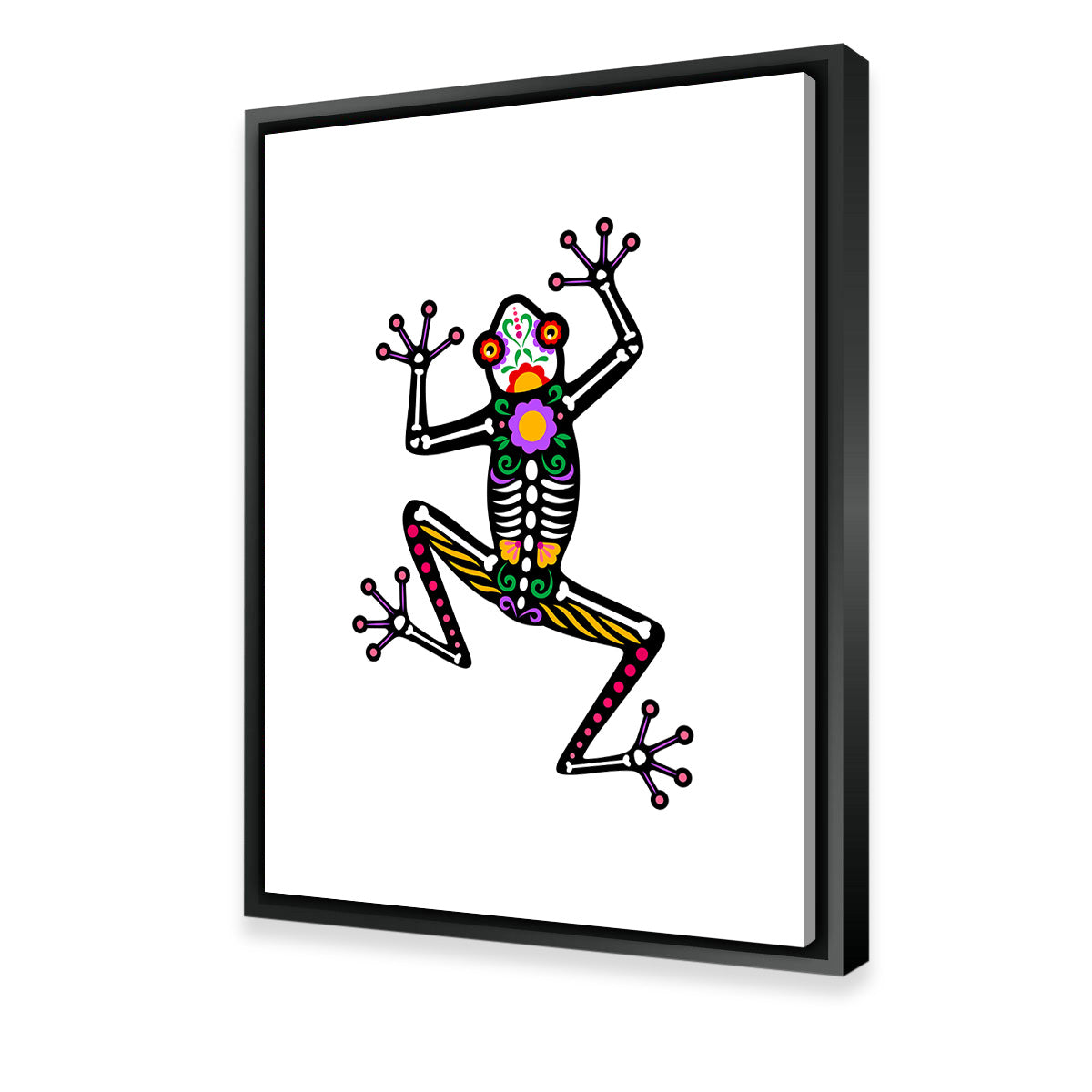 Day of the Dead Frog Skeleton Wall Art