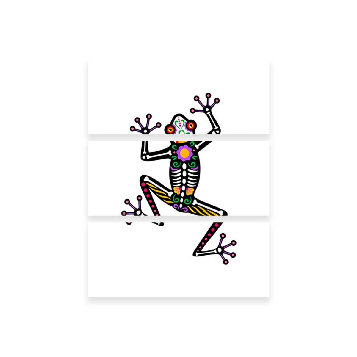 Day of the Dead Frog Skeleton Wall Art