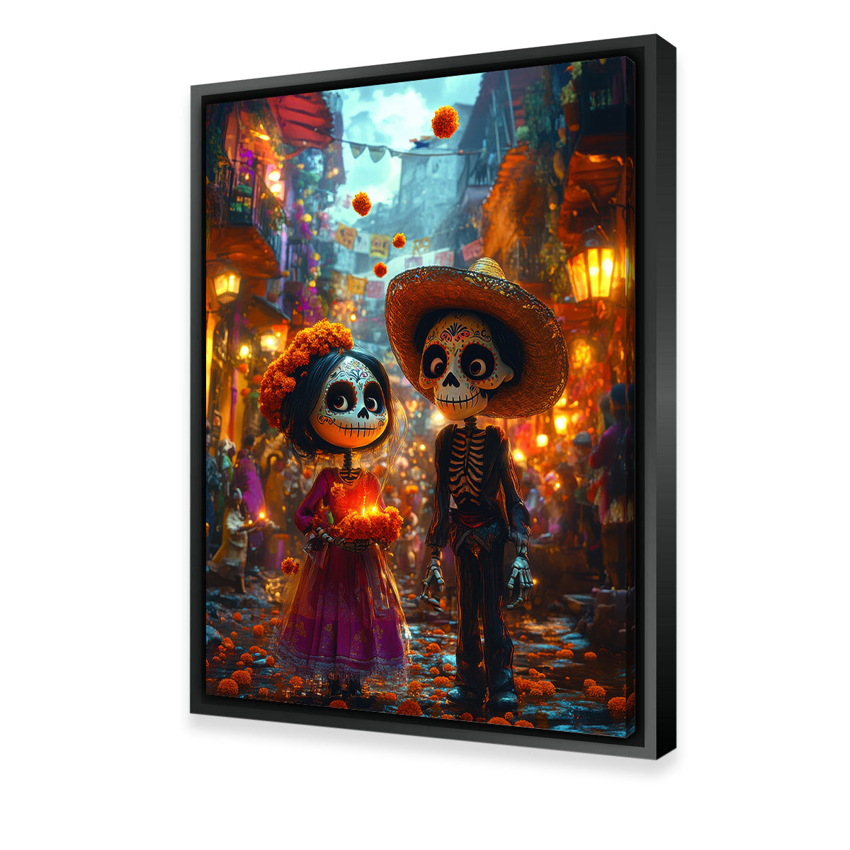 Day of the Dead Skeleton Figures Wall Art