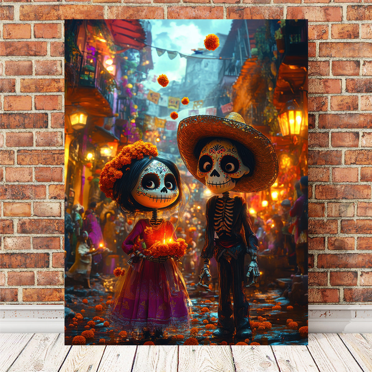 Day of the Dead Skeleton Figures Wall Art