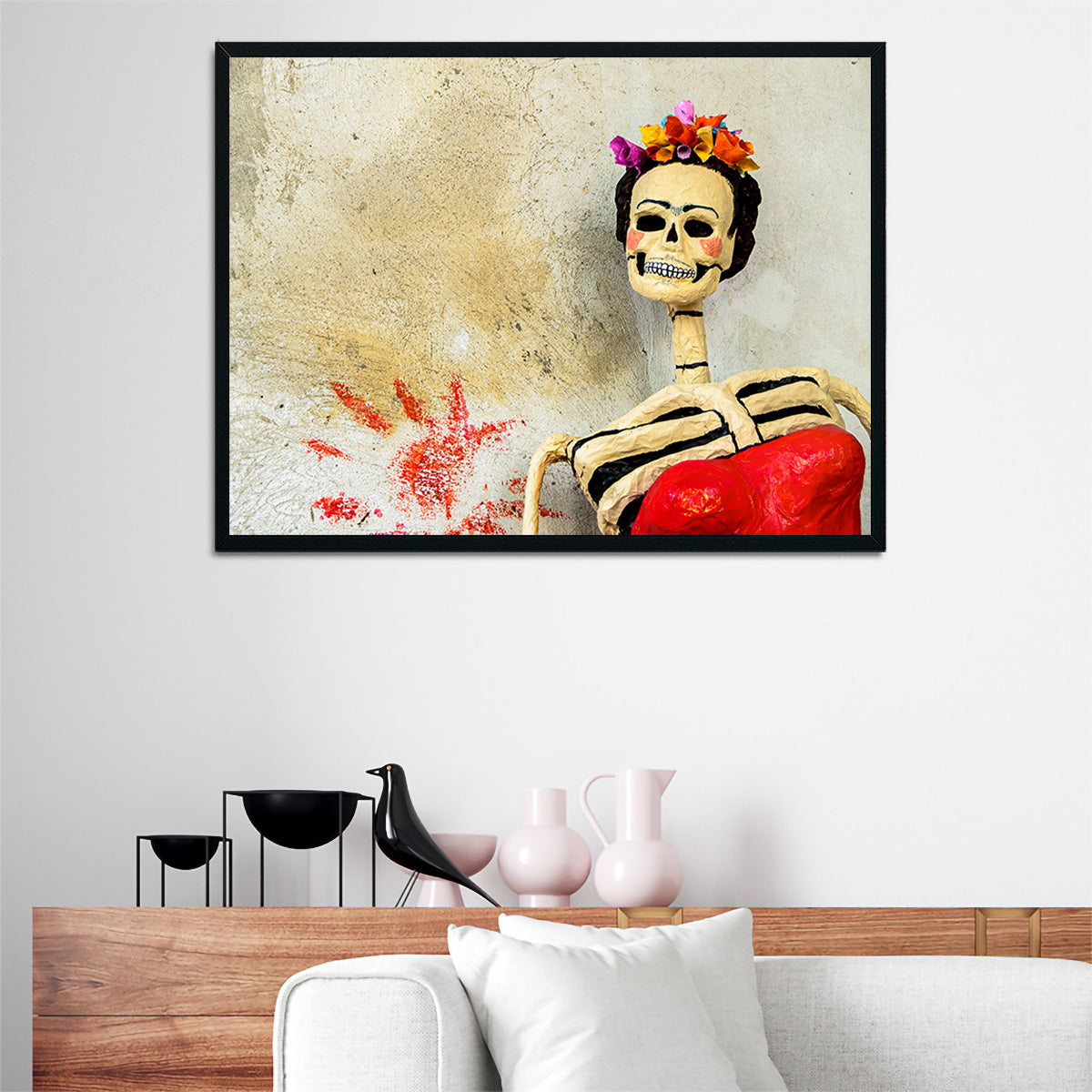 Day of the dead Catrina Skeleton Wall Art