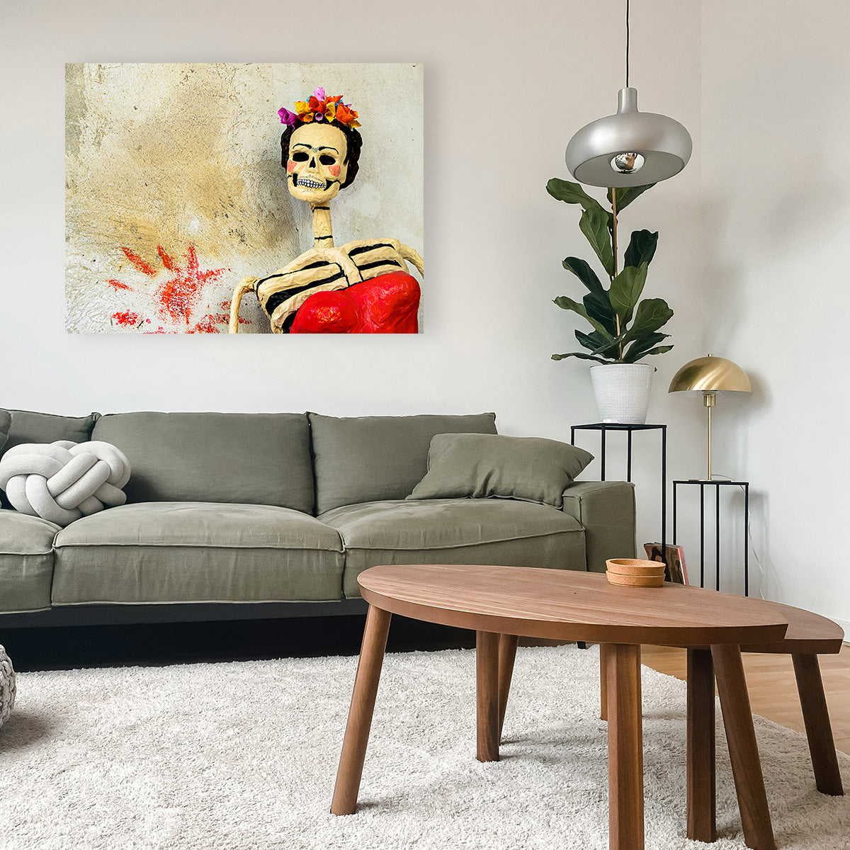 Day of the dead Catrina Skeleton Wall Art