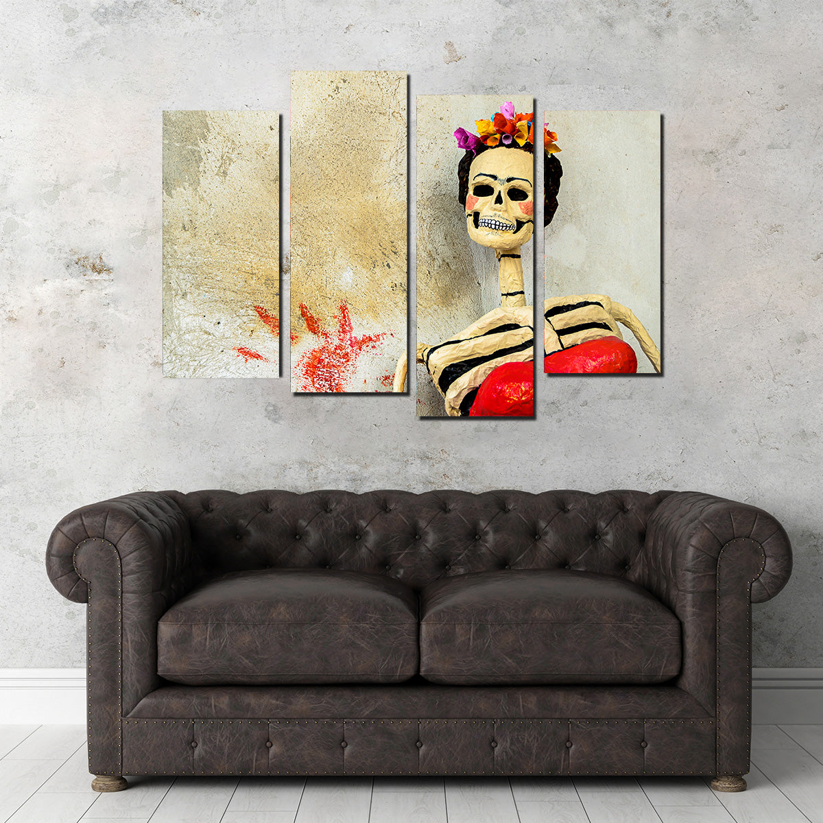 Day of the dead Catrina Skeleton Wall Art