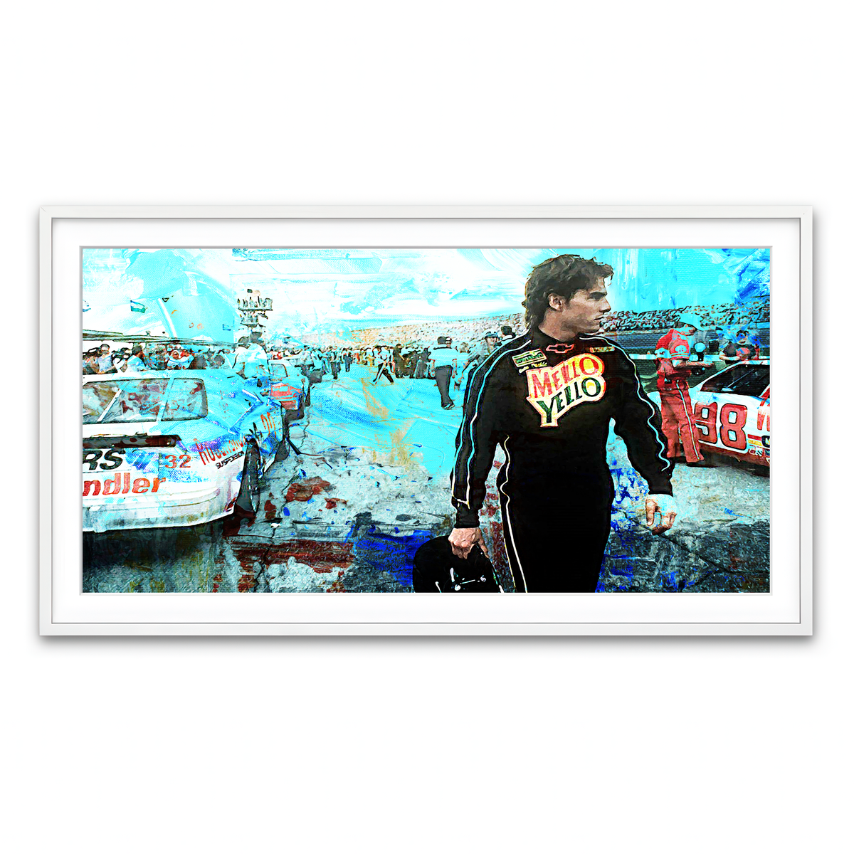 Framed Print 2x1 White