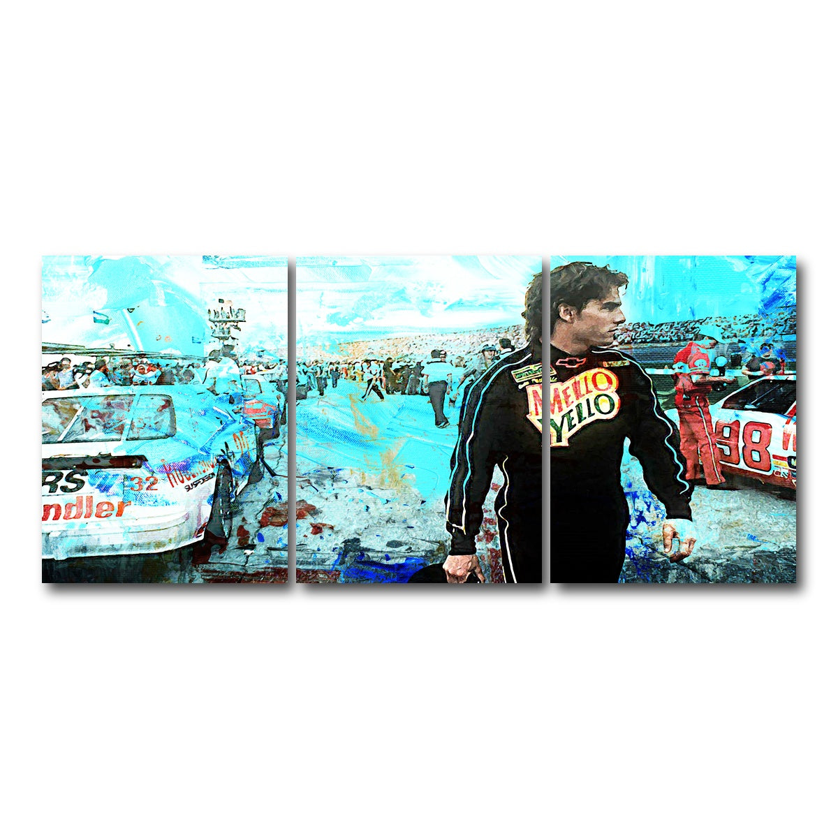 AUTO-MOCKUP WHITE | Days of Thunder | 3 Piece | Gallery Wrap Canvas | group=18x24