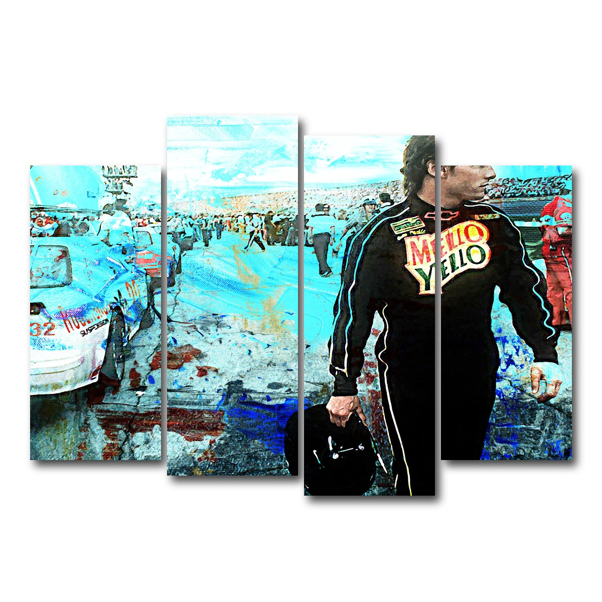 AUTO-MOCKUP WHITE | Days of Thunder | 4 Piece | Gallery Wrap Canvas | group=4_normal