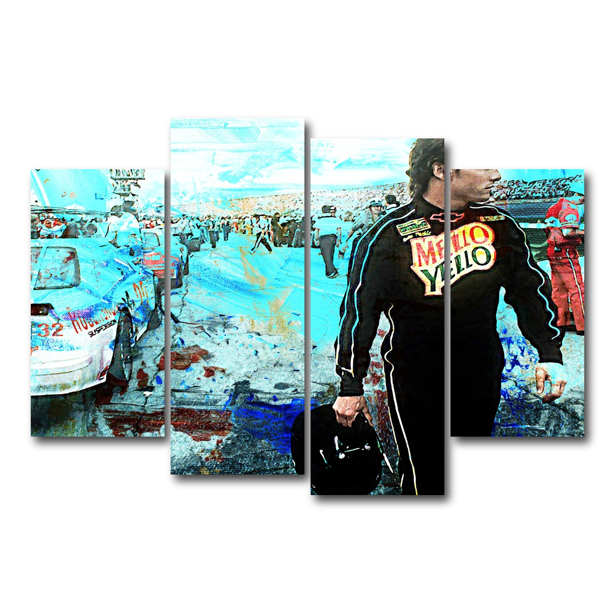 AUTO-MOCKUP WHITE | Days of Thunder | 4 Piece | Gallery Wrap Canvas | group=4_short