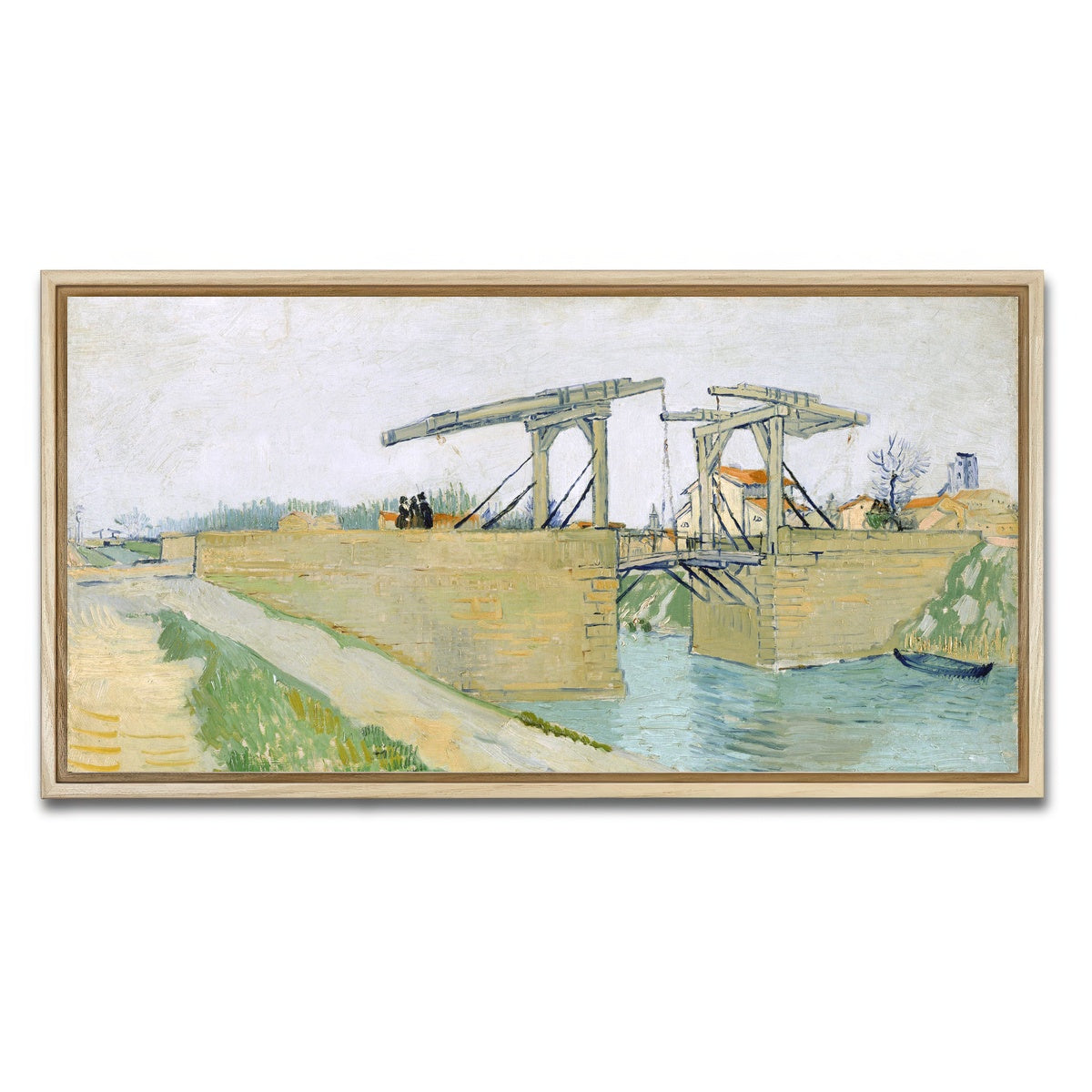 AUTO-MOCKUP WHITE | De brug van Langlois | 1 Piece | Natural Framed Canvas | group=2x1