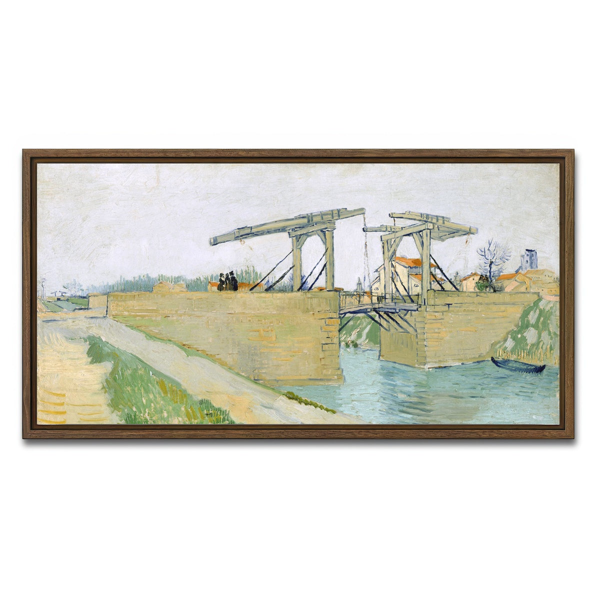 AUTO-MOCKUP WHITE | De brug van Langlois | 1 Piece | Walnut Framed Canvas | group=2x1