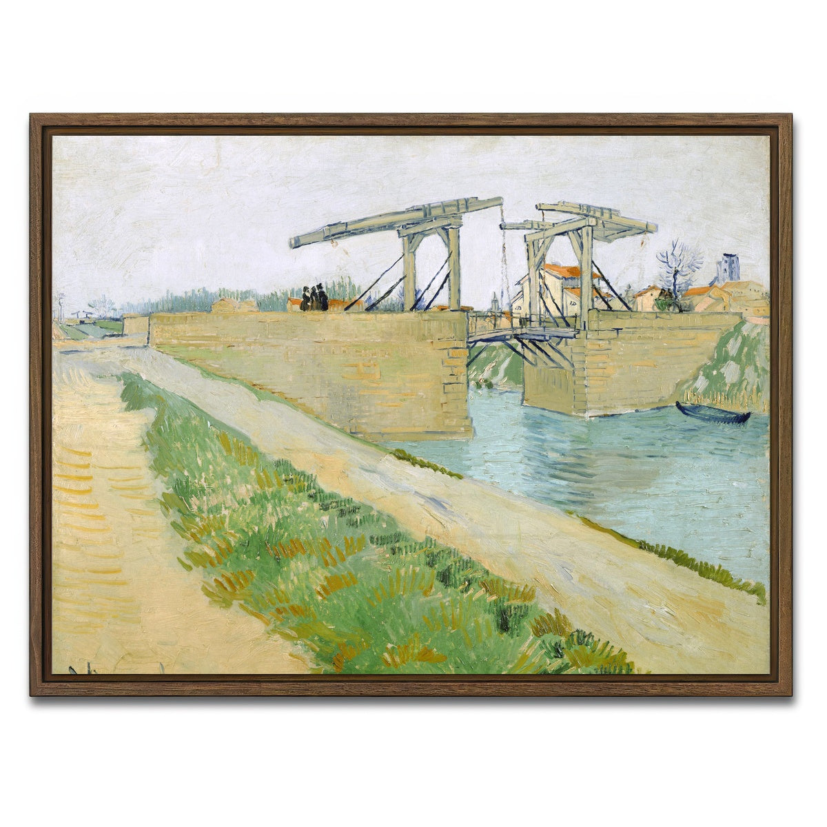 AUTO-MOCKUP WHITE | De brug van Langlois | 1 Piece | Walnut Framed Canvas | group=4x3