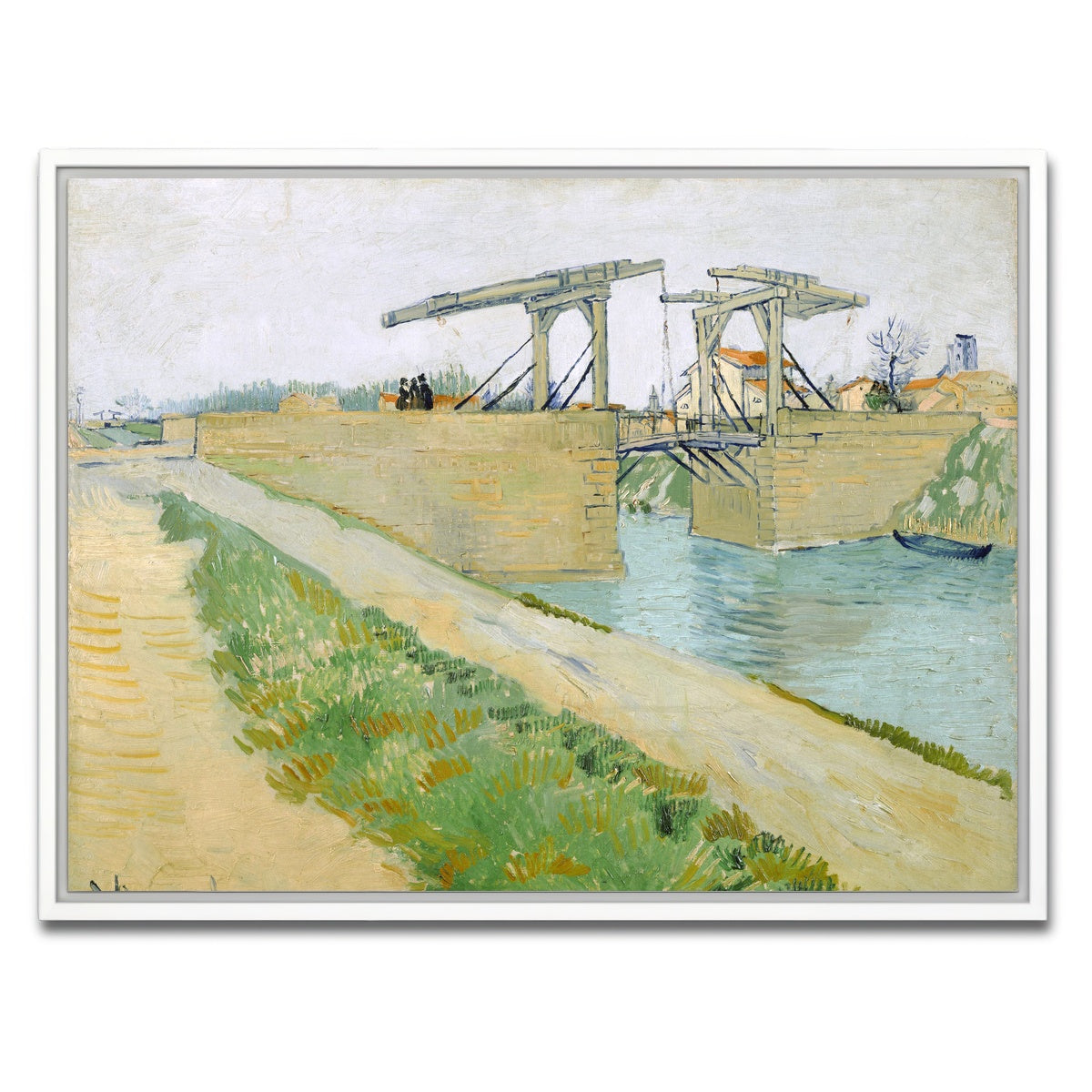 AUTO-MOCKUP WHITE | De brug van Langlois | 1 Piece | White Framed Canvas | group=4x3