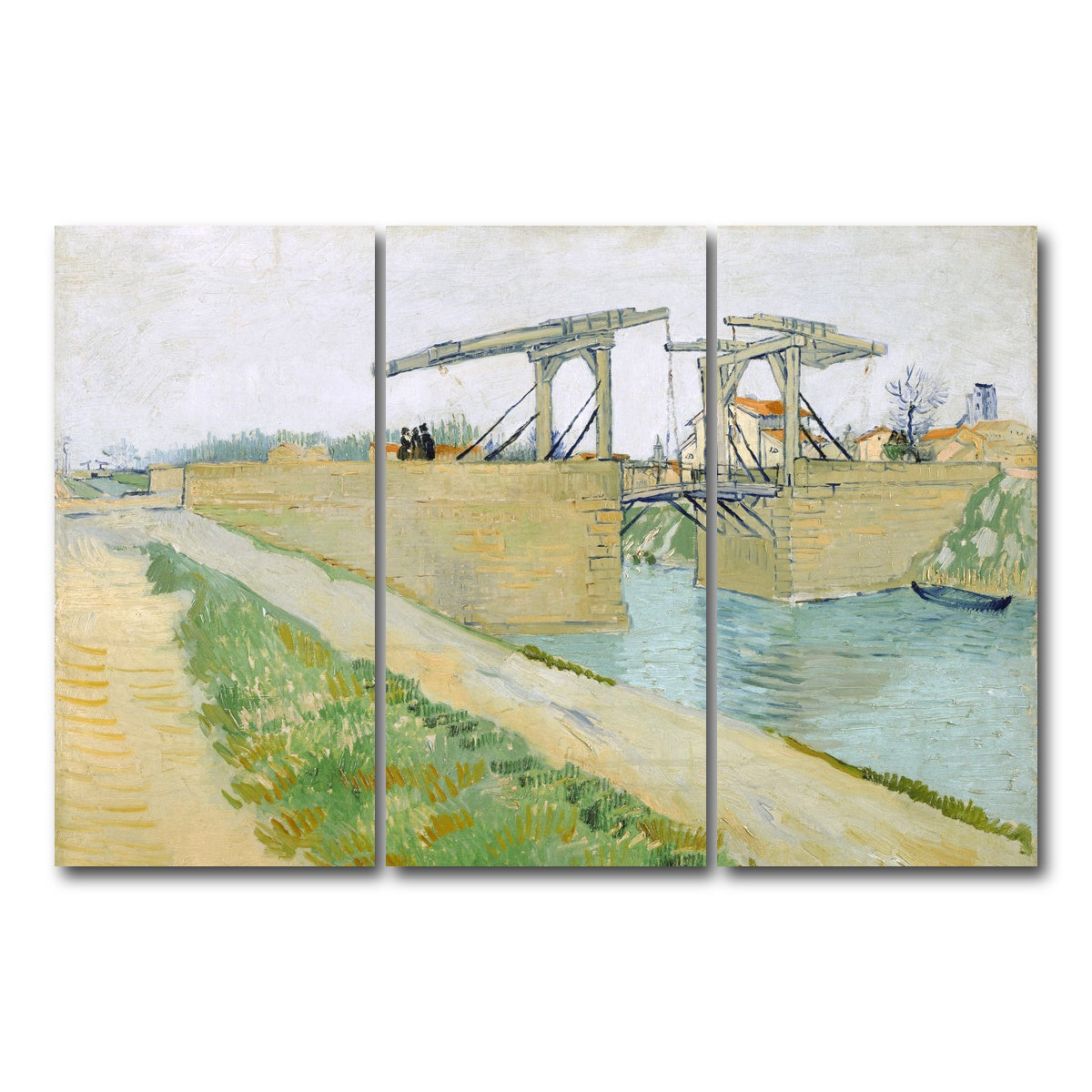 AUTO-MOCKUP WHITE | De brug van Langlois | 3 Piece | Gallery Wrap Canvas | group=12x24