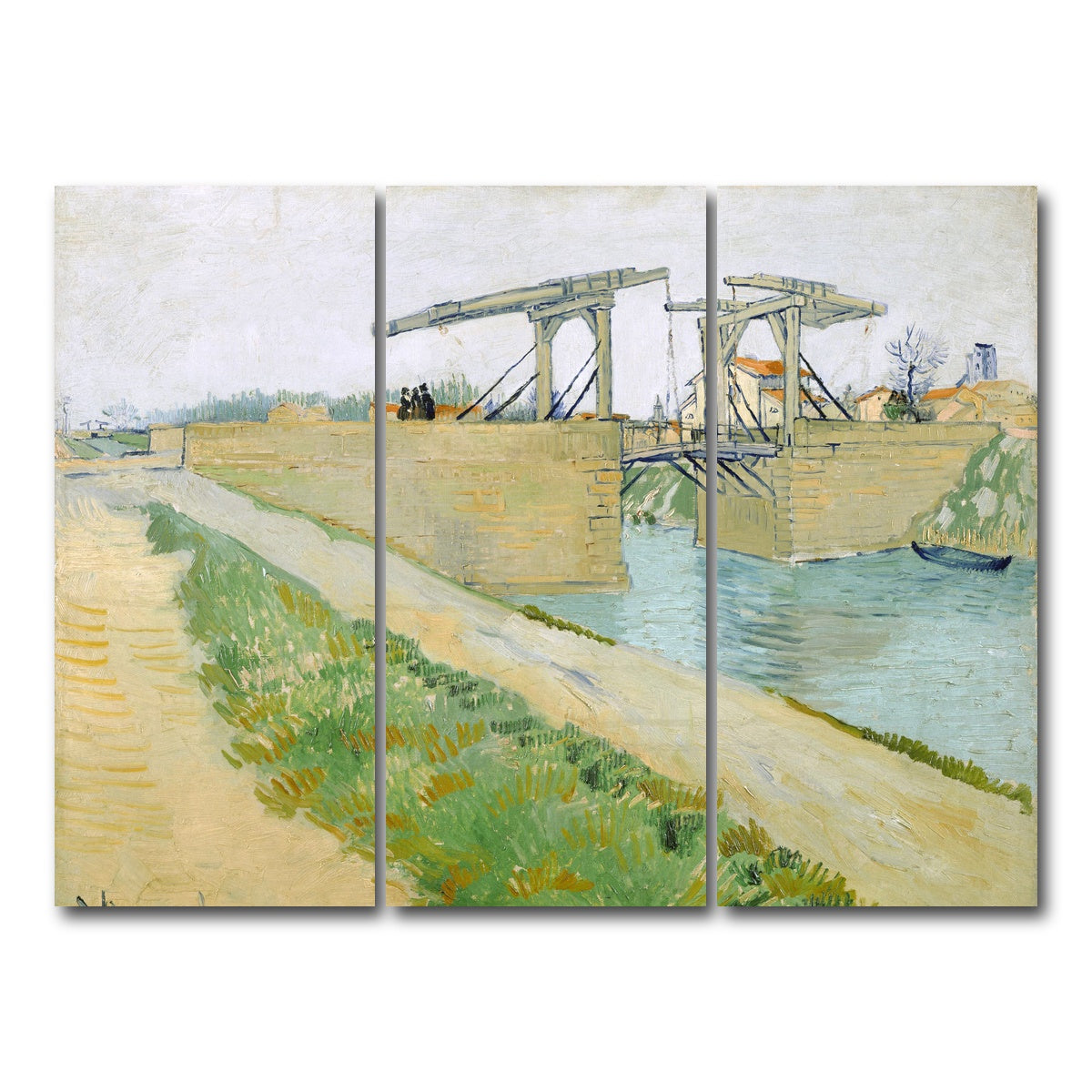 AUTO-MOCKUP WHITE | De brug van Langlois | 3 Piece | Gallery Wrap Canvas | group=8x18